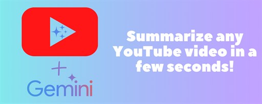 YouTube Summary AI with Gemini marquee promo image