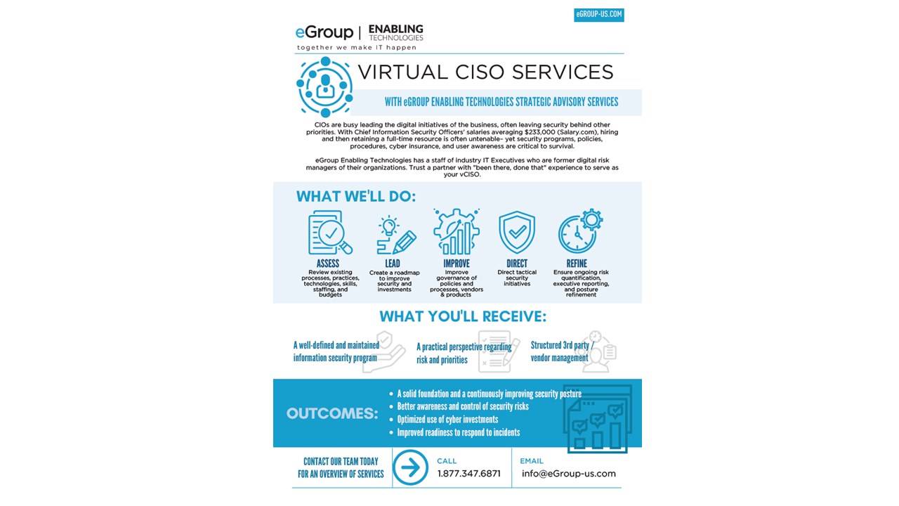 Snapshot 1 of Virtual CISO Services: 1-Mo Briefing
