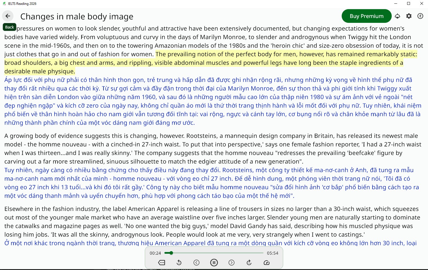 IELTS Reading 2026 screenshot