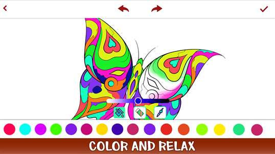 Butterfly Coloring Book - Adult Coloring Book pages screenshot 2