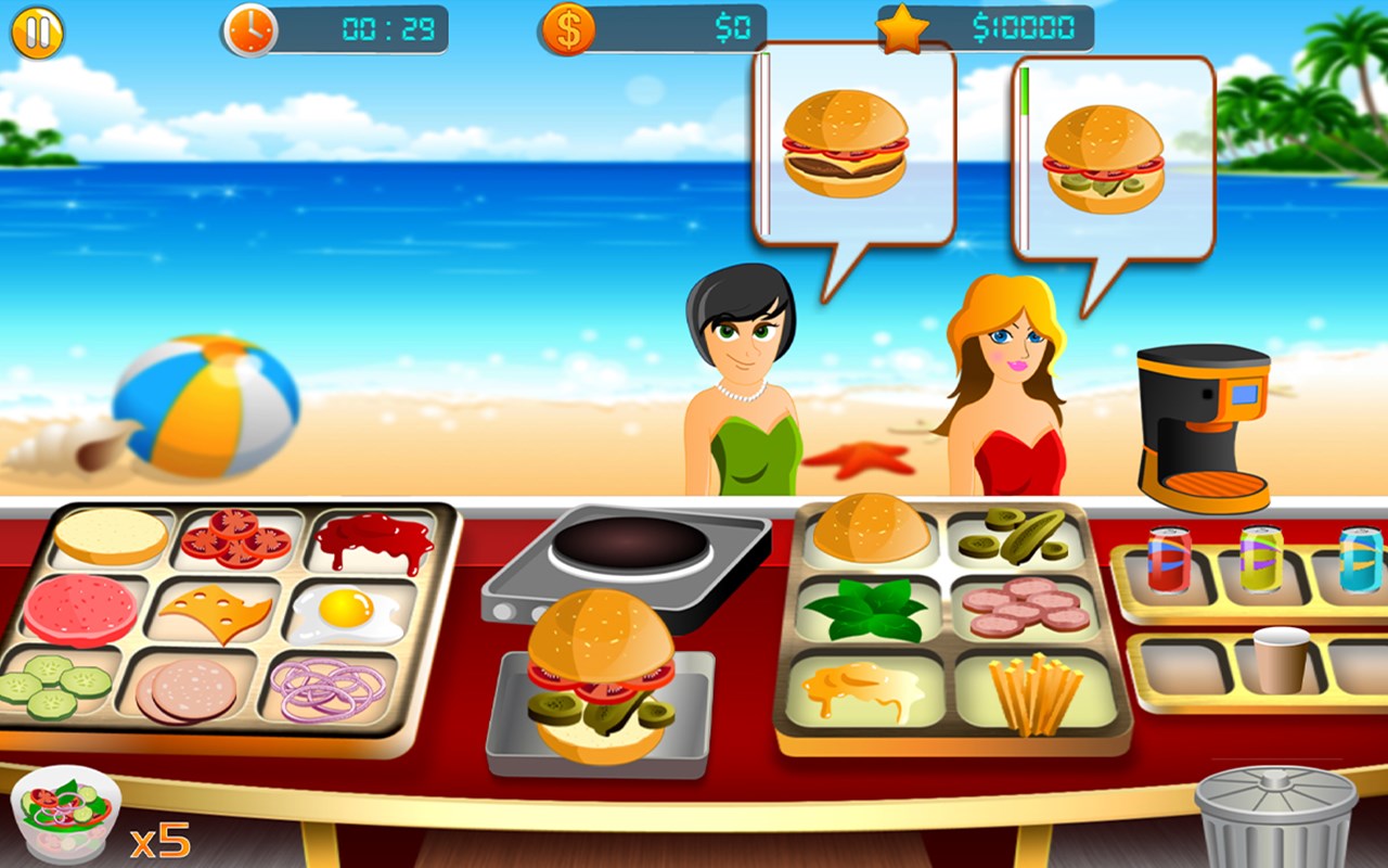 Beach Restaurant Game