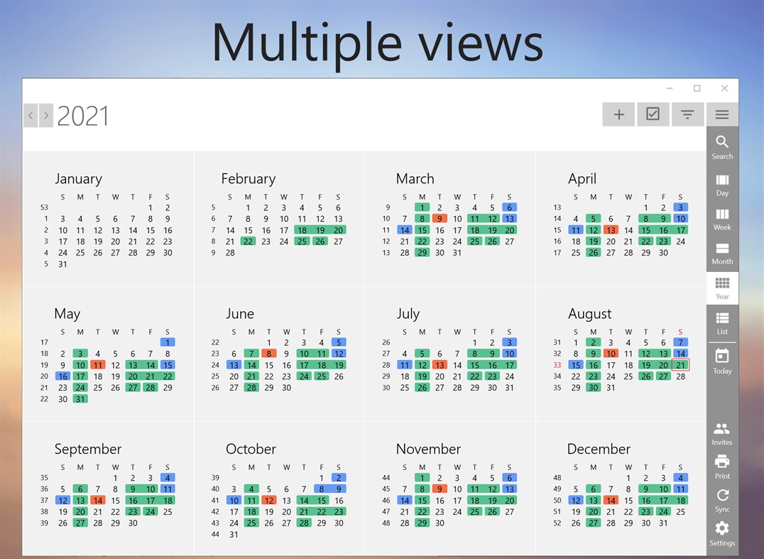 #4. One Calendar (Windows) 게시자: Code Spark