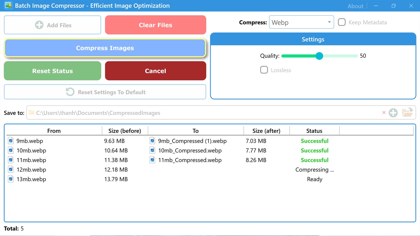 #5. Batch Image Compressor - Efficient Image Optimization (Windows) Von: Ngoc Thanh