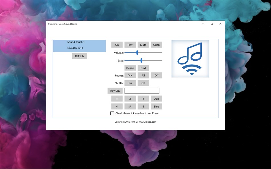 Switch for Bose SoundTouch (Windows) Podle: John Li
