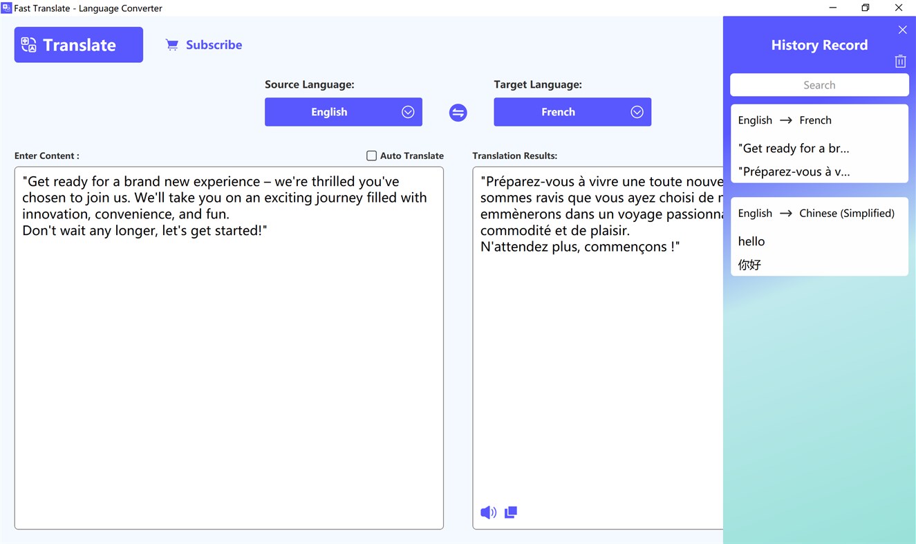 #2. Fast Translate - Language Converter (Windows) Podle: White Moonlight