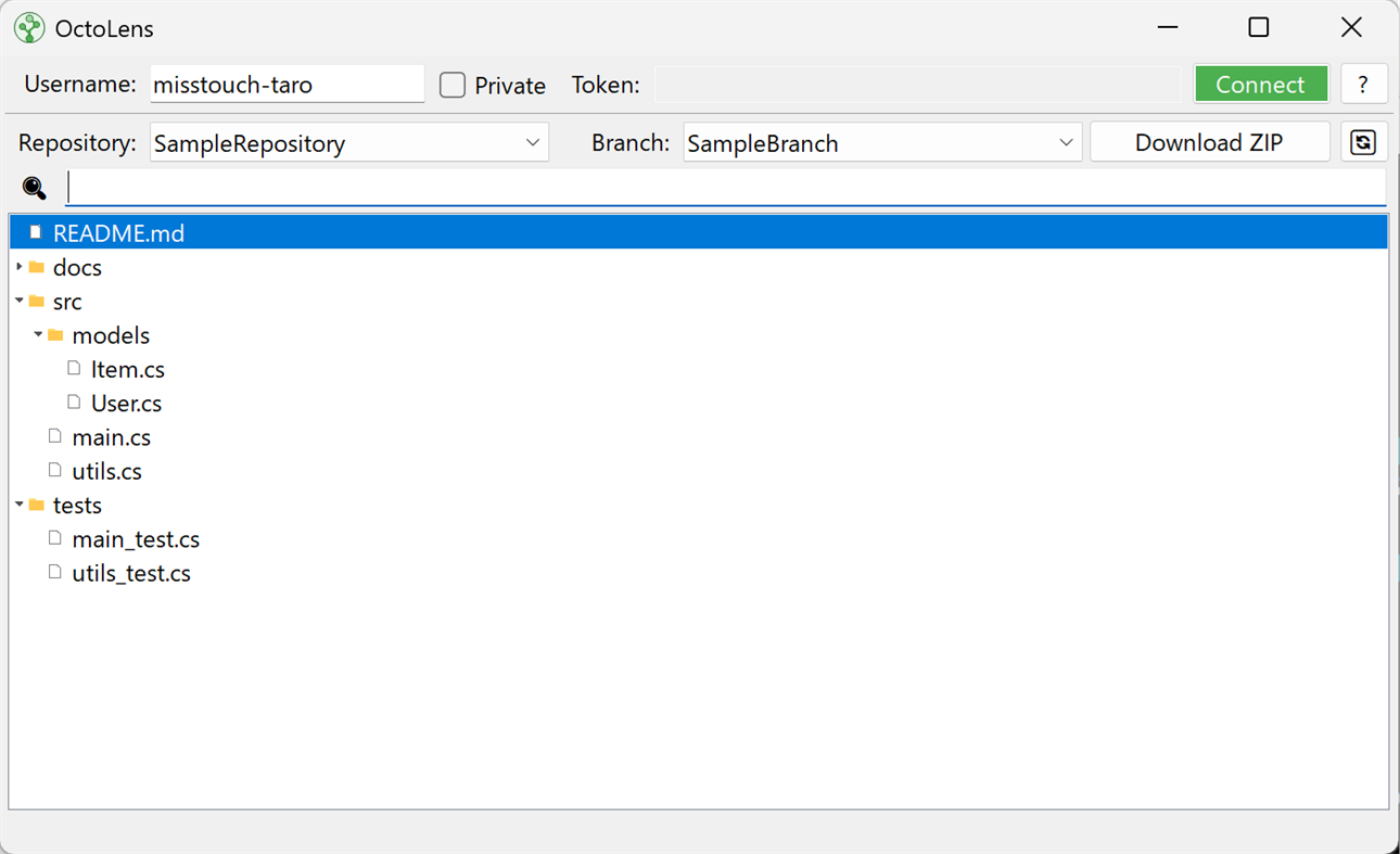 #1. OctoLens for GitHub (Windows) Przez: misstouch-taro