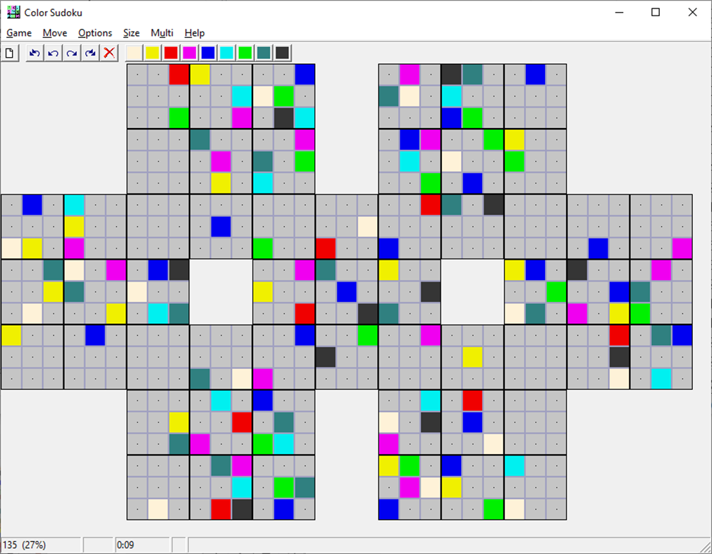 #1. Colour Sudoku (Windows) 来自: Petr Lastovicka