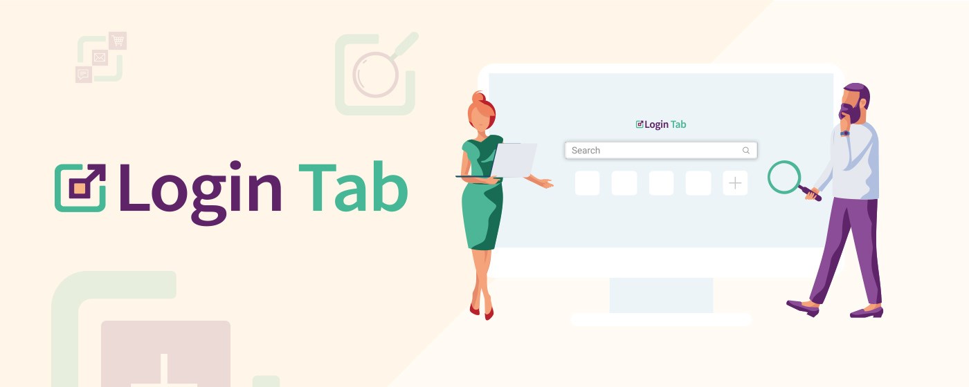 Login Tab - Faster access to favorite sites marquee promo image