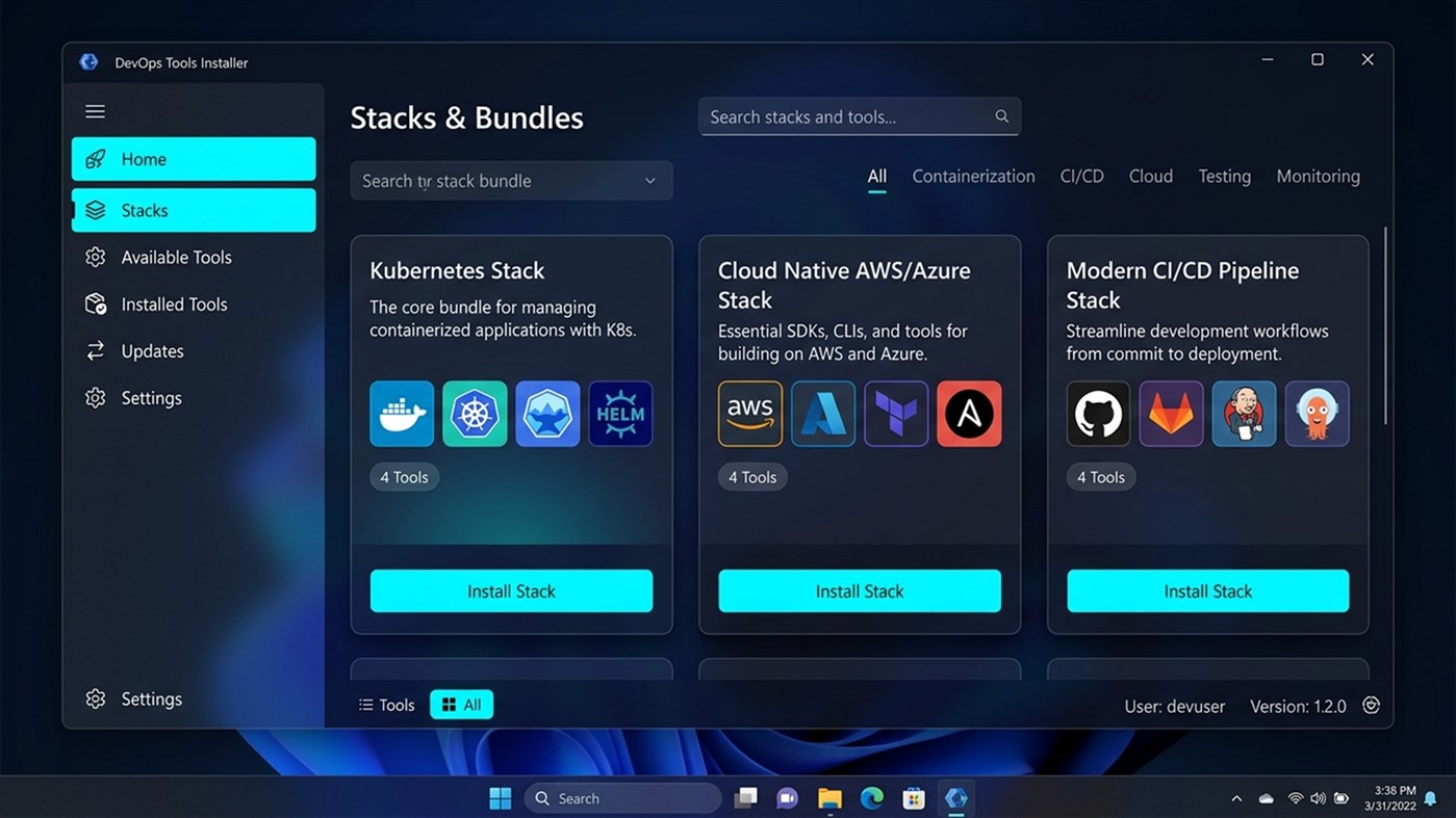 #2. DevOps Tools Installer (Windows) Od: NotHarshhaa