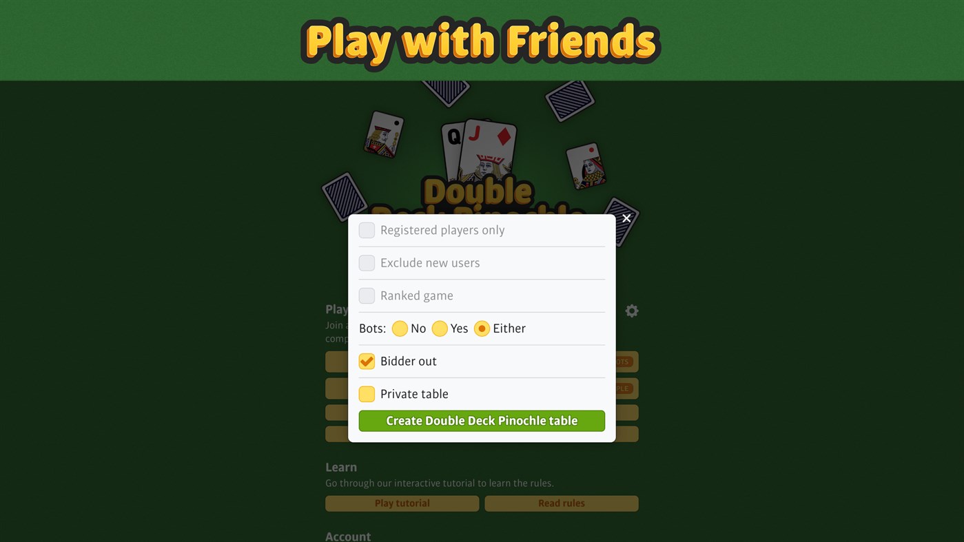 Double Deck Pinochle ‣ (by Online Solitaire) - (Windows Games) — AppAgg