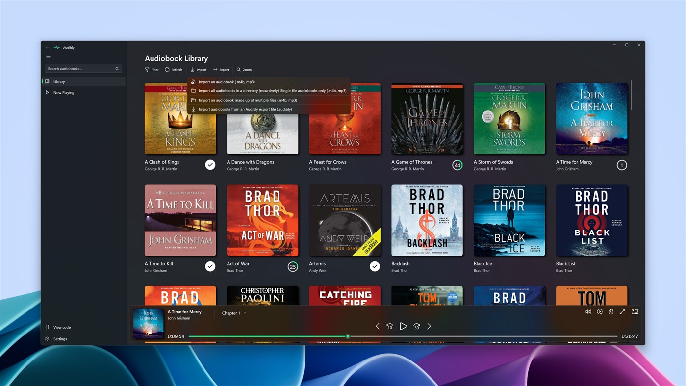 #7. Audibly — Audiobook Player (Windows) De: rstewa