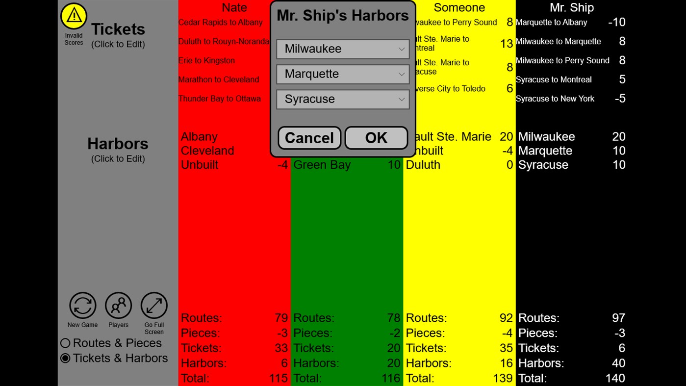 #7. Ticket To Ride - Rails & Sails (Great Lakes) (Windows) By: Nathan Sokalski