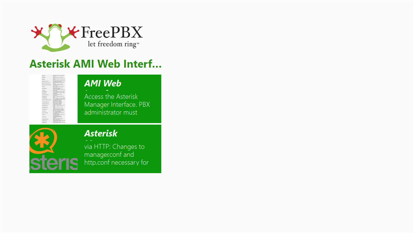 #5. FreePBX Admin Sales Brochure Windows 8.1 (Windows) Göre: ADSNELLC Development