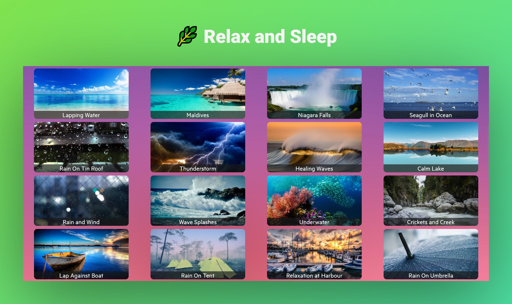 Relaxing Water Sounds screenshot