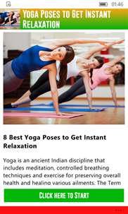 Yoga Poses to Get Instant Relaxation screenshot 1