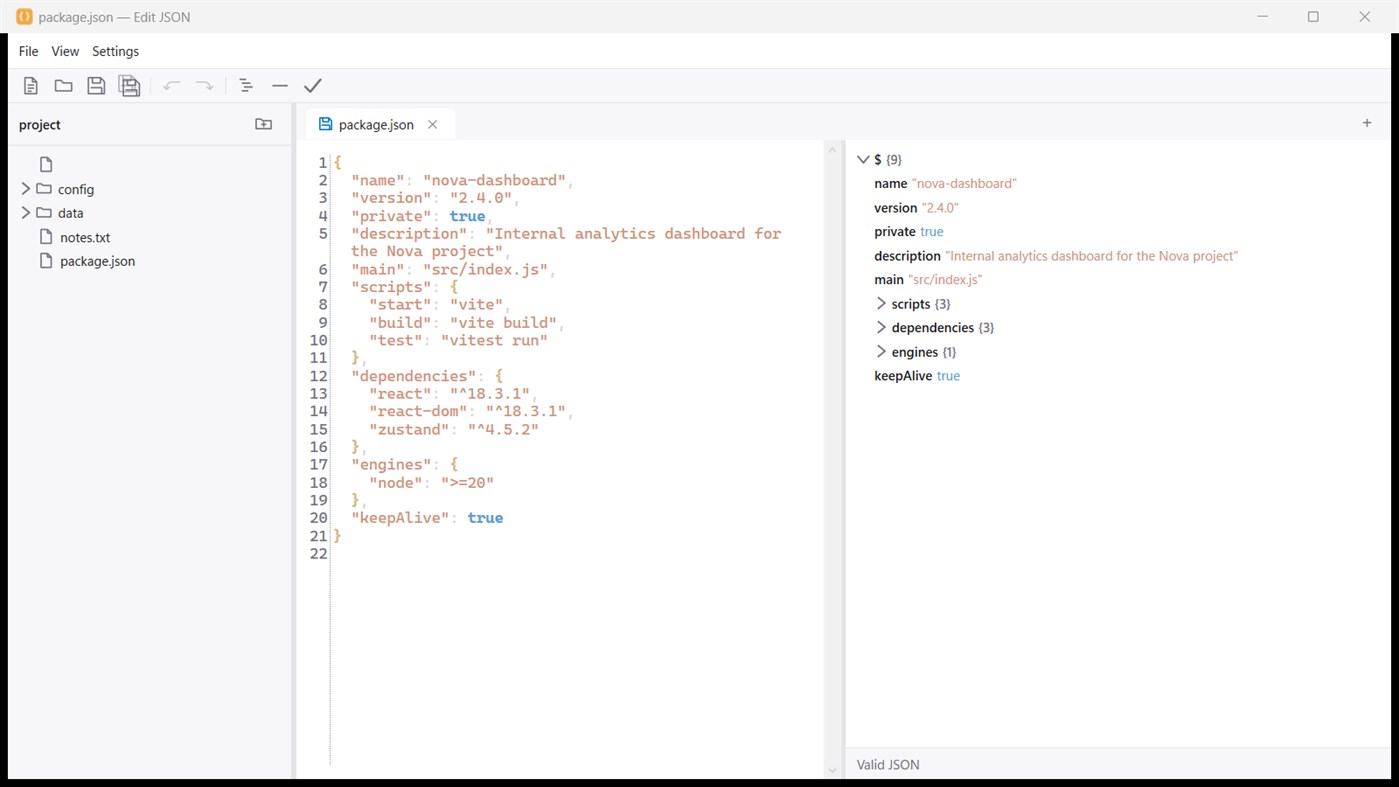 #3. Edit JSON (Windows) Προγραμματιστής: Web Platinum