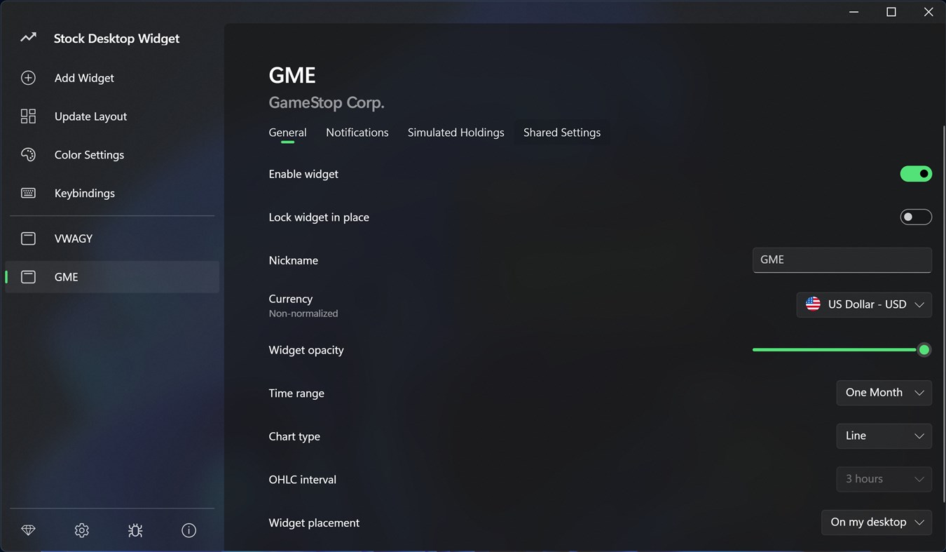 #9. Swish (Stock Desktop Widget) (Windows) di: Konfluent AS