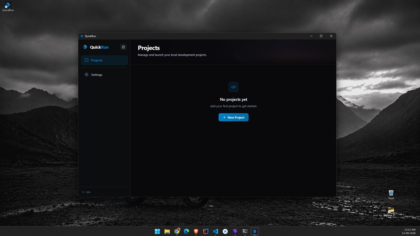 #1. QuickRun (Windows) Ved: Sarath Sivakumar