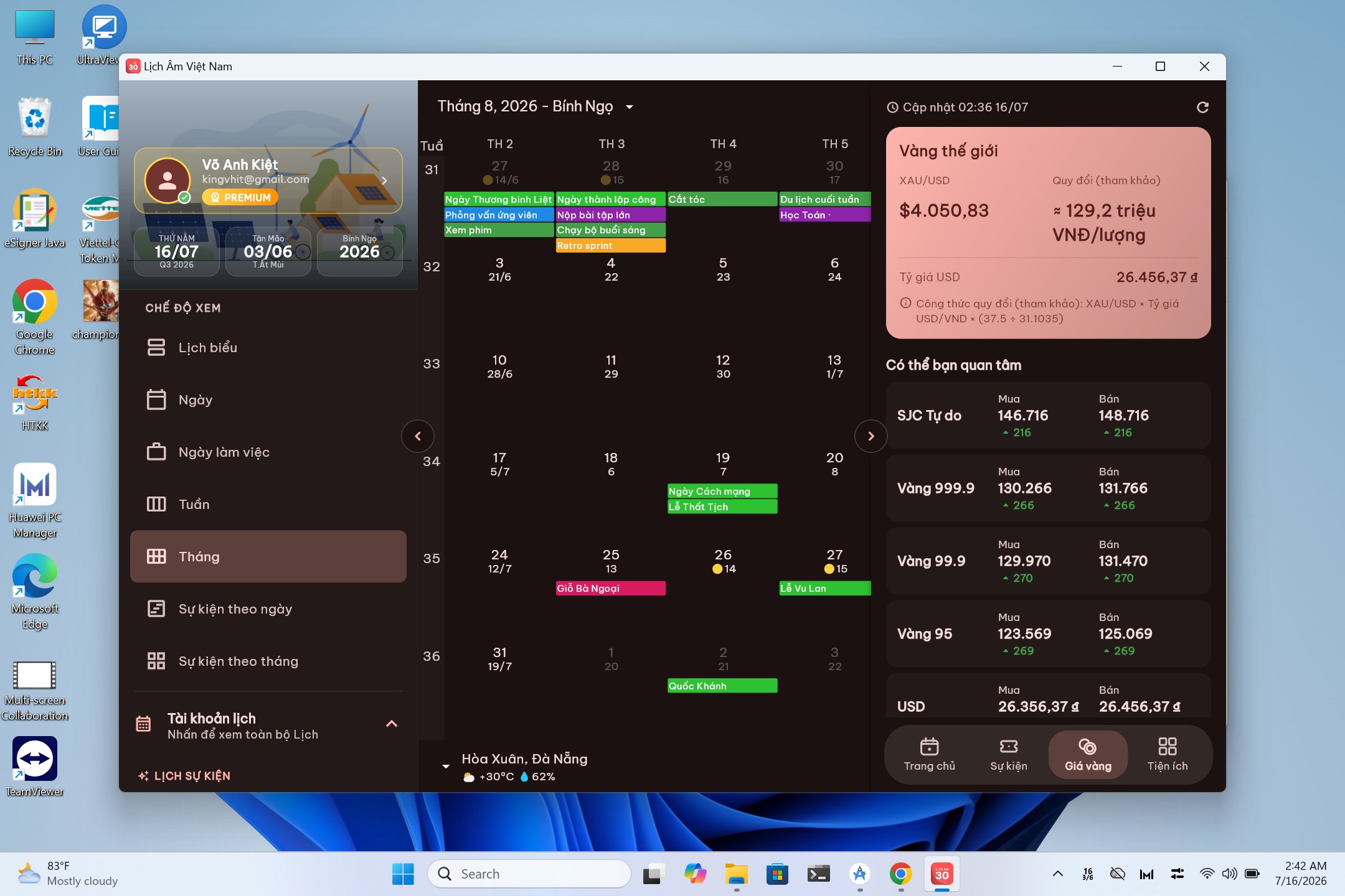Lịch Âm Việt - đa nền tảng screenshot
