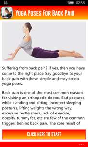 Yoga Poses For Back Pain screenshot 1