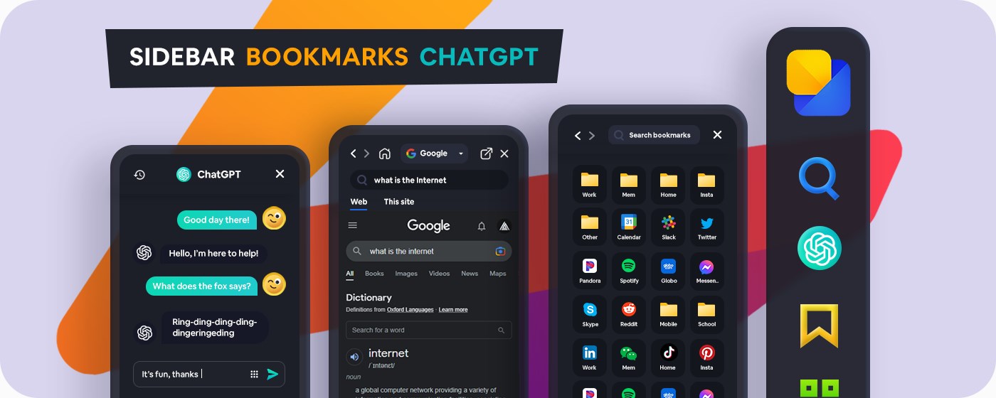 Sidebarr - chatgpt, bookmarks, apps and more marquee promo image