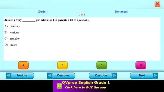QVprep Lite Learn English Grade 1 screenshot 9
