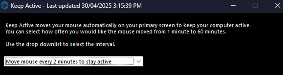 FW Keep Active (Windows) 由: Fullyworked