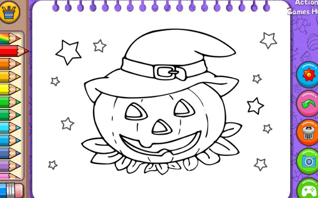 Halloween Coloring Art Game Play