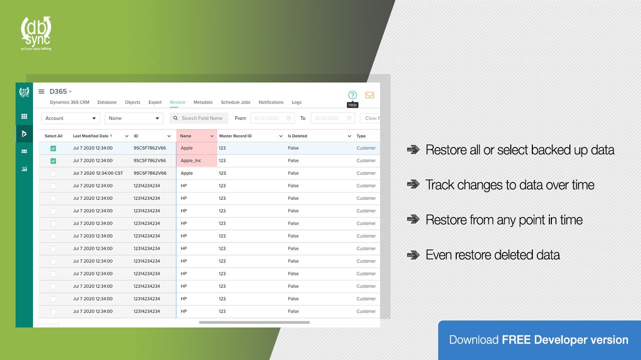 Snapshot 3 of Replication for Microsoft Dynamics 365