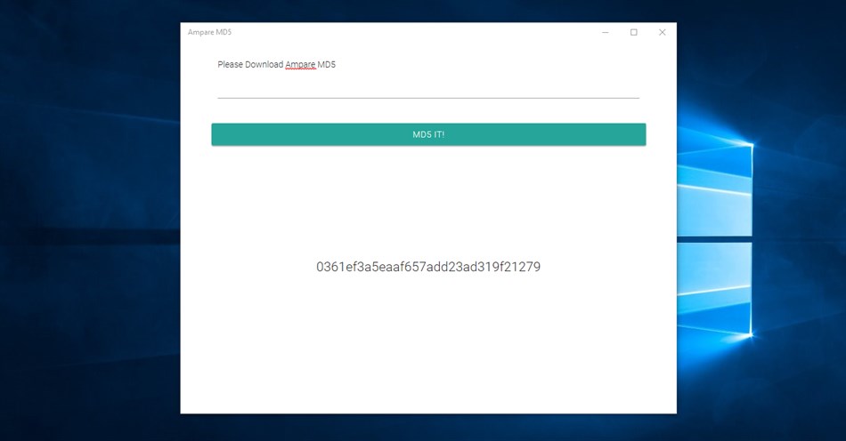 Ampare MD5 (Windows) 由: Juthawong Naisanguansee