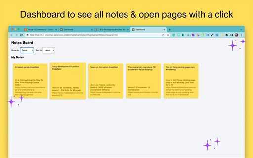 Web Sticky Notes - Quick Notes for Every Webpage