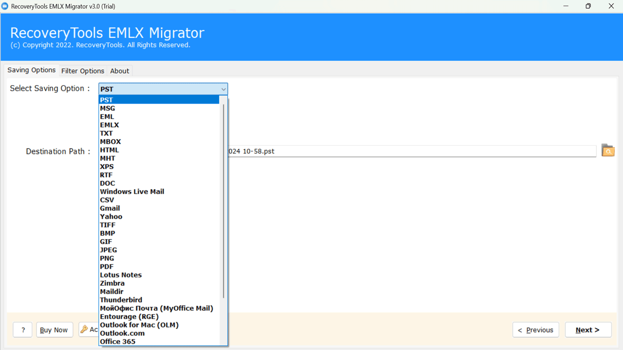 Snapshot 5 of RecoveryTools EML to PDF Converter Software