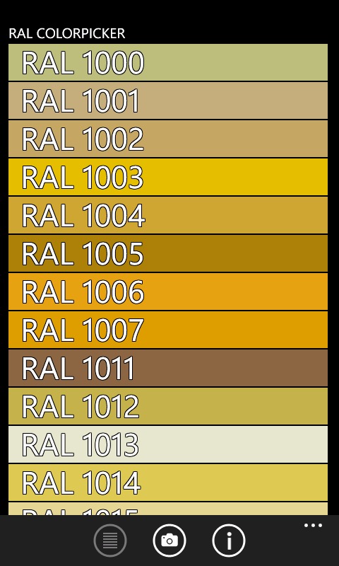 Ral 1000 Ral 1001 Ral 1002 Ral 1003 Ral 1004
