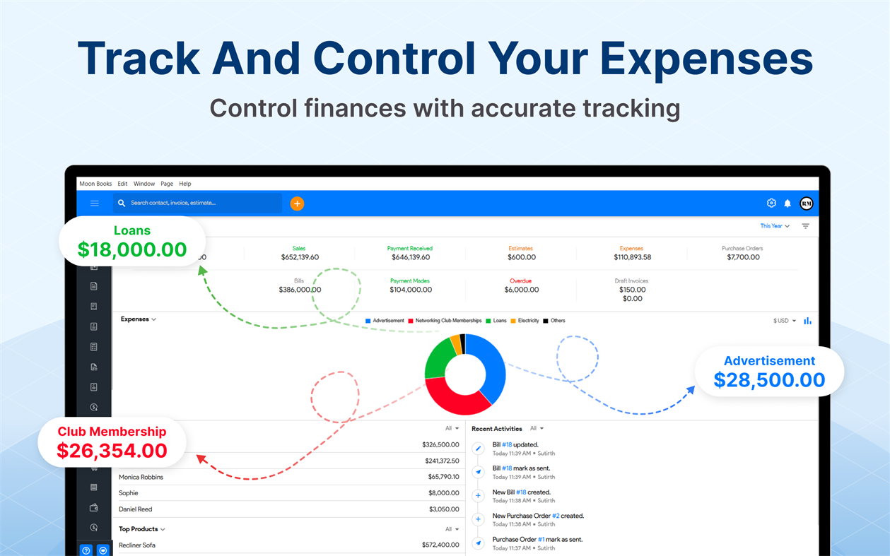 #5. Accounting Software & Bookkeeping By Moon Books (Windows) Podle: Moon Technolabs Pvt. Ltd.