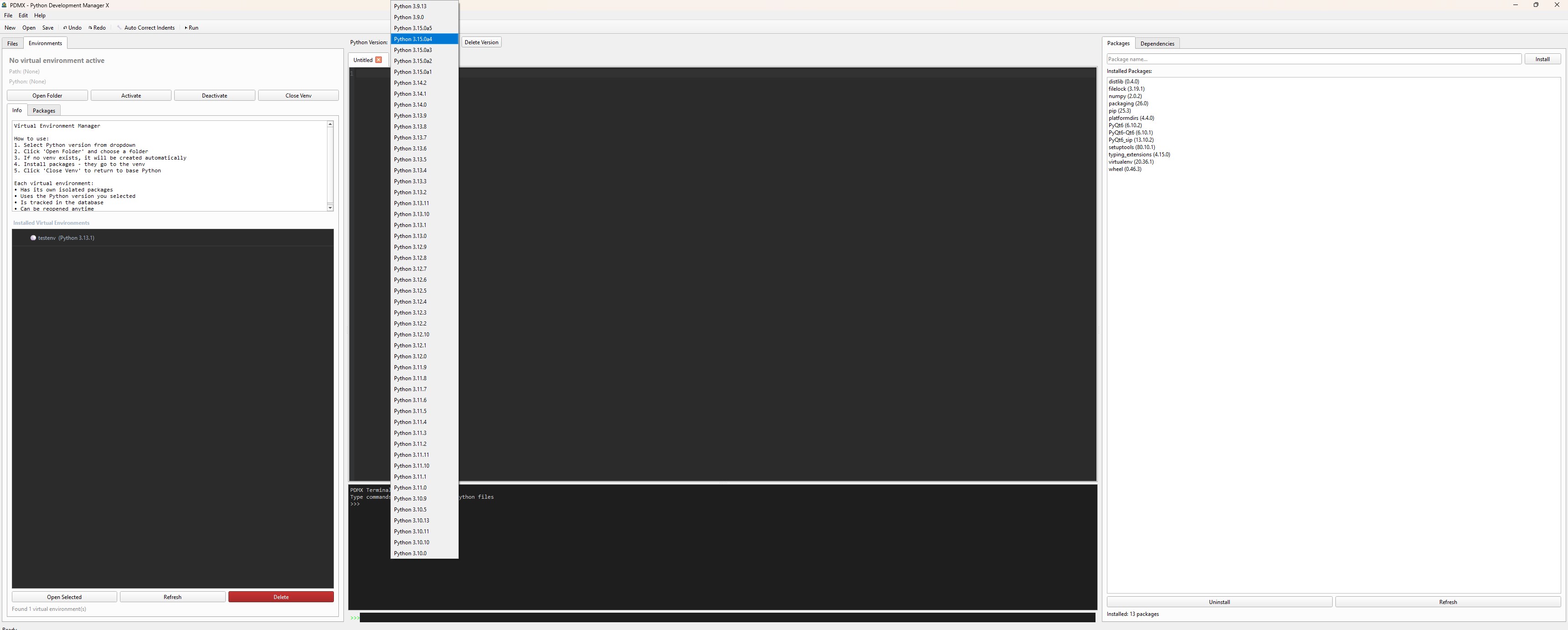 PDMX Python Editor screenshot