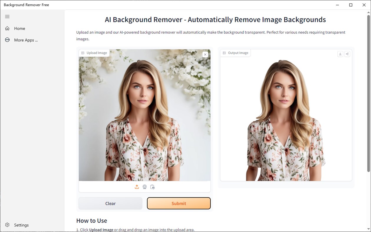 #3. Background Remover Free (Windows) Με: 韵华软件