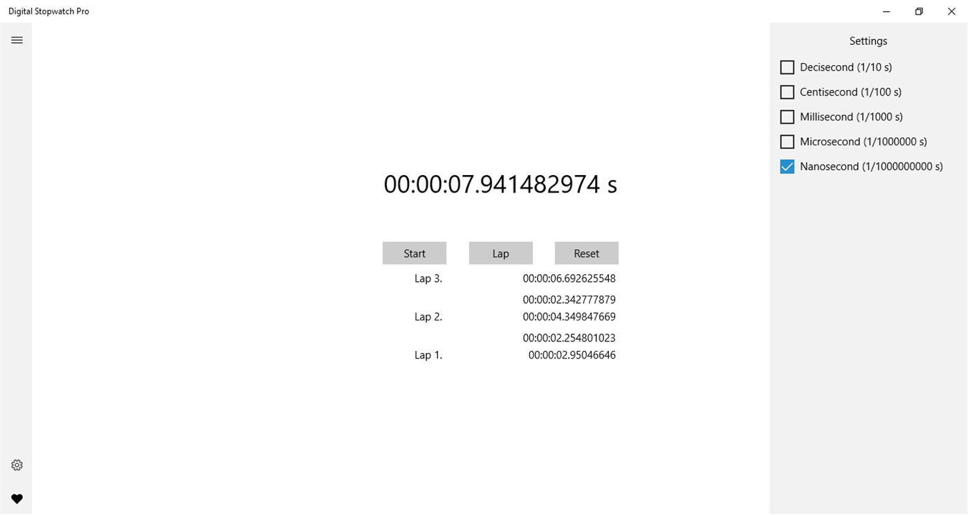#3. Digital Stopwatch Pro (Windows) Av: AKM
