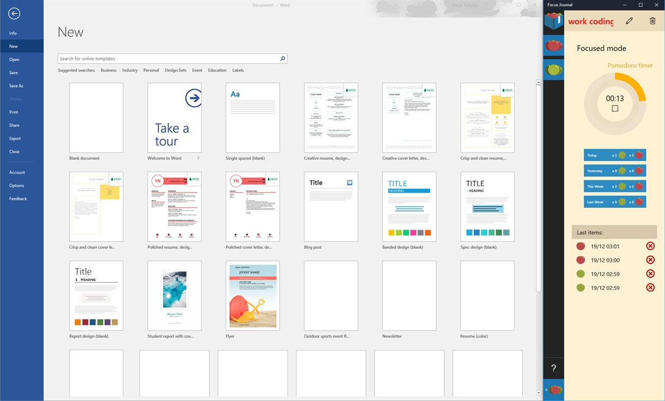 #2. Focus Journal - Advanced Pomodoro Timer (Windows) 作者: zababahano
