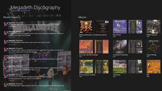 Megadeth Discography screenshot 1