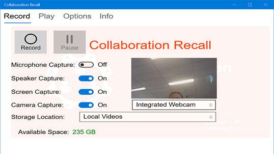 Collaboration Recall screenshot 2