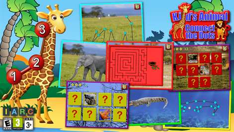 Kids Animal Connect the Dots Puzzles - educational numbered dot to dot numeracy shape game suitable for young developing preschool children 2+ Screenshots 1