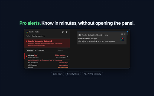 Vendor Status Dashboard screenshot 5