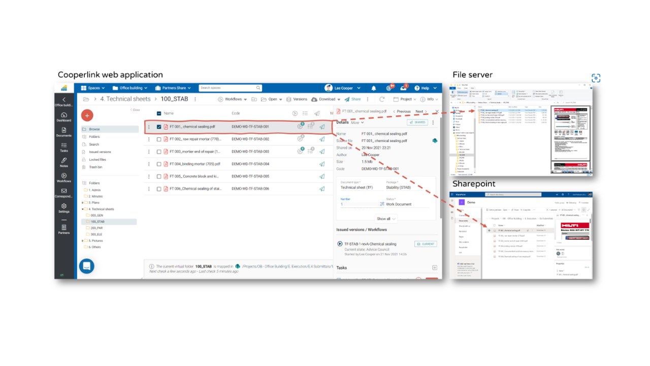 Snapshot 6 of Cooperlink - Construction Platform (CDE) for Microsoft SharePoint