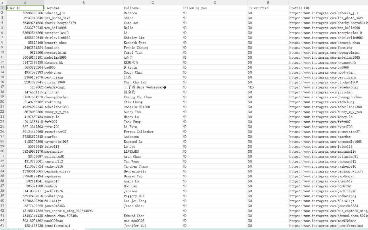ig Follower export tools IGExport Addon Download