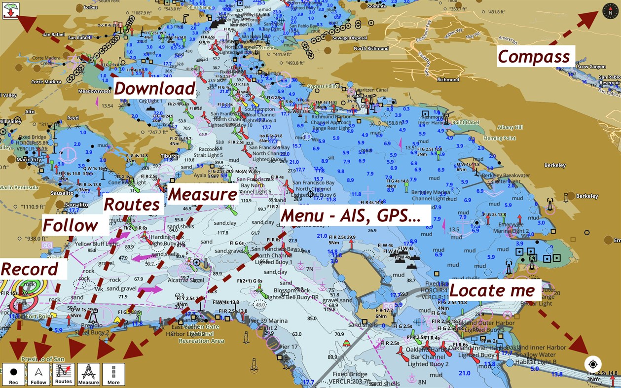 #5. i-Boating : Marine Navigation Charts & Lake Maps GPS (Windows) بواسطة: Bist LLC