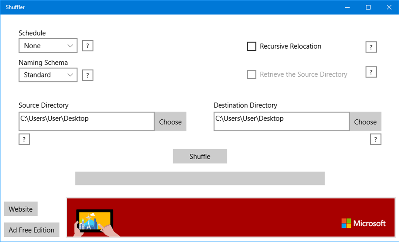 #1. Shuffler App (Windows) 由: Bartłomiej Nalewajka