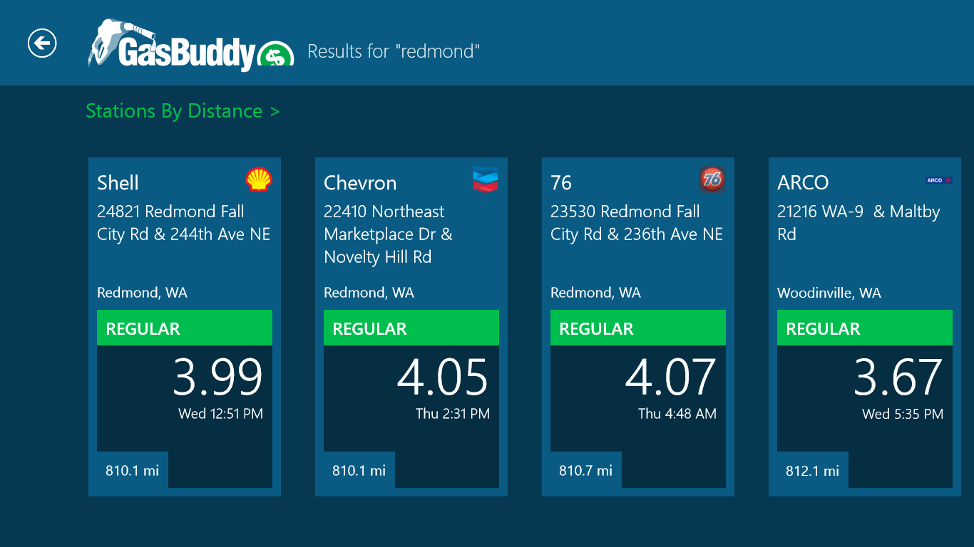 GasBuddy for Windows 10