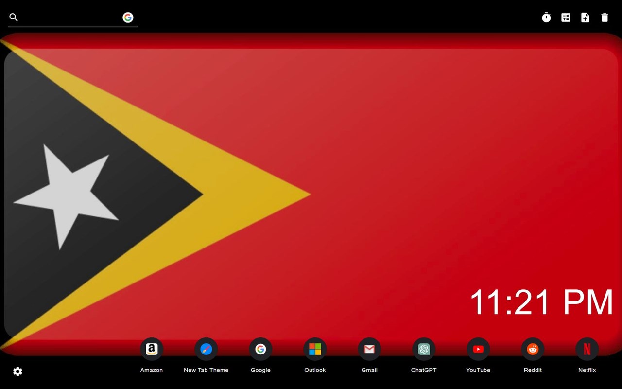 Timor-Leste Flag Wallpaper New Tab
