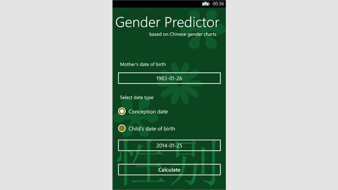 Get Chinese Gender Predictor - Microsoft Store Get Chinese Gender Predictor - Microsoft Store