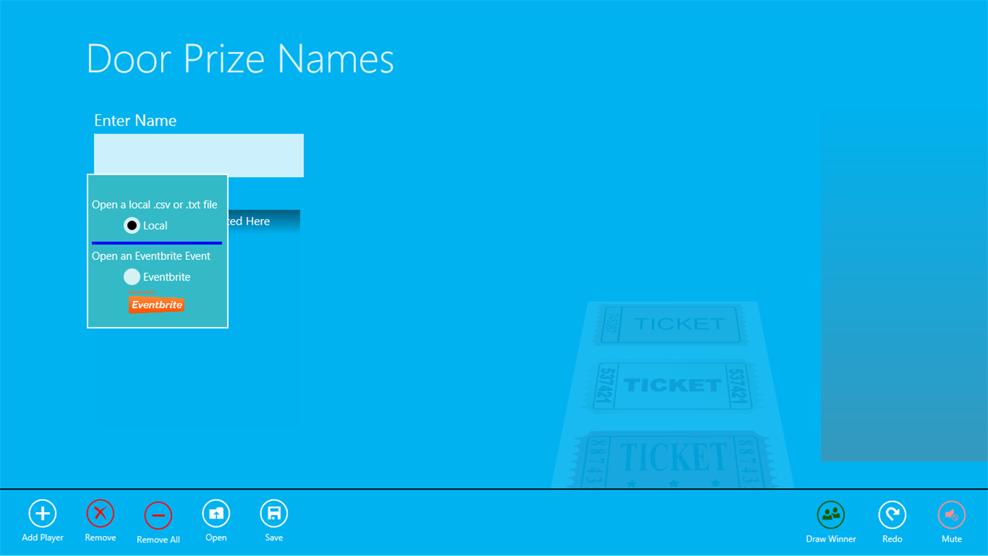 #5. Door Prize Names (Windows) Podle: MarkKloch